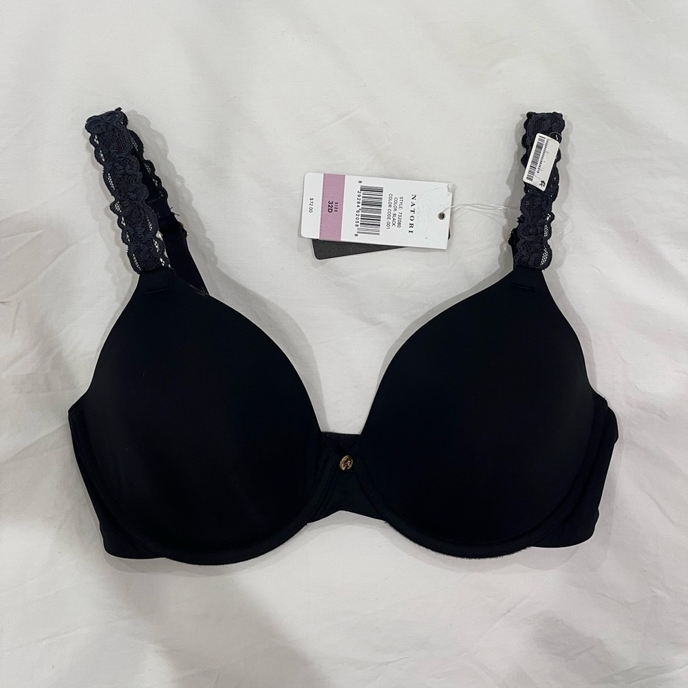 Natori Black Lace Detail Bra